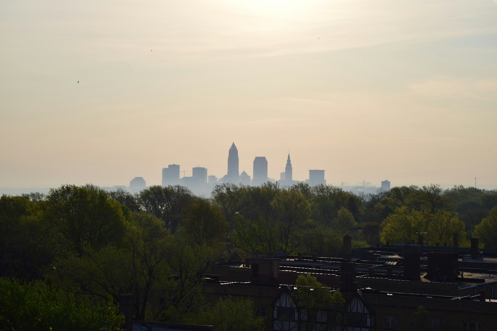 Cleveland skyline and precision machining corridor