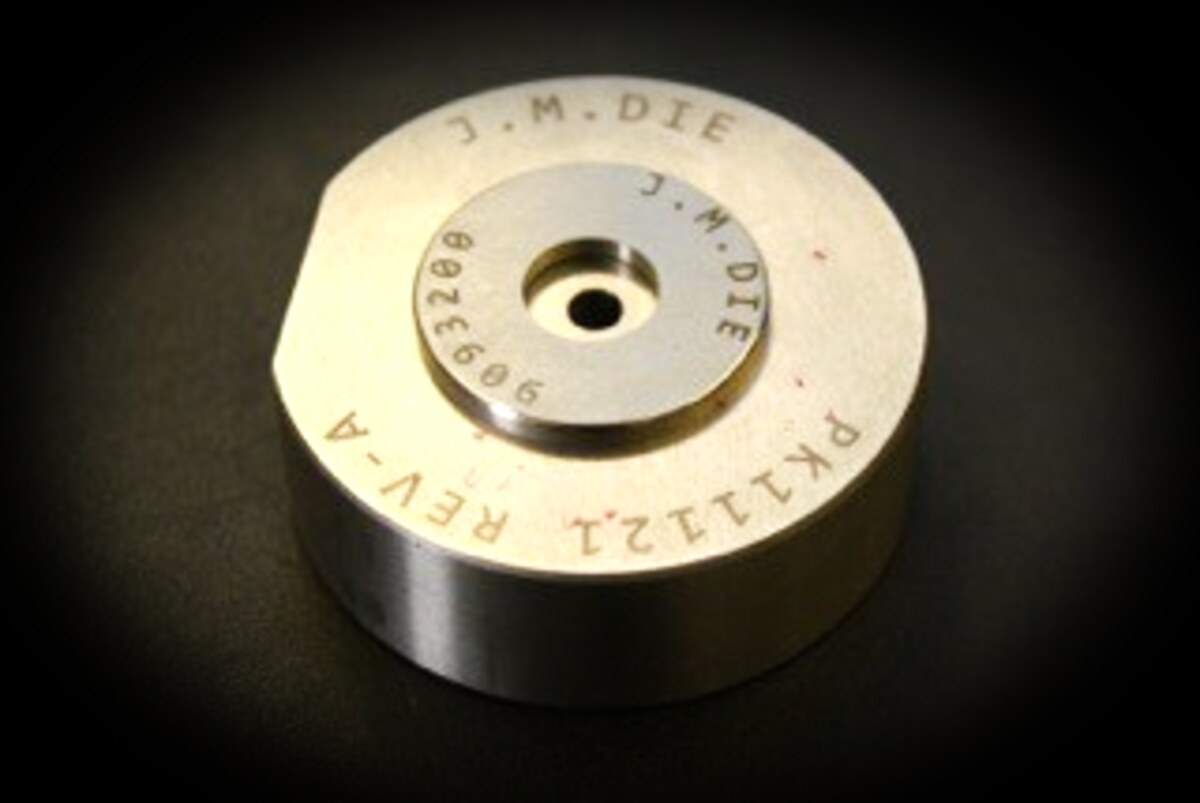 Finished precision die component manufactured by JM Die Company